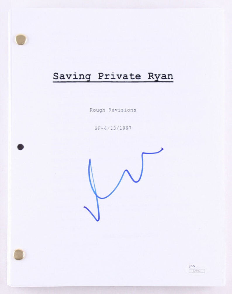 Matt Damon Autographed Signed Saving Private Ryan Script JSA COA