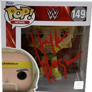 Hulk Hogan Autographed Signed WWE Wrestling Funko Pop Figure JSA COA