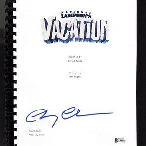 Chevy Chase Signed Autographed National Lampoon Vacation Movie Script BECKETT COA