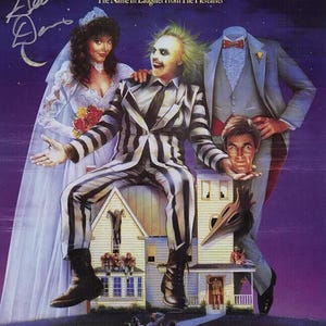 Geena Davis Autographed Signed Beetlejuice 11x17 Movie Poster Schwartz COA