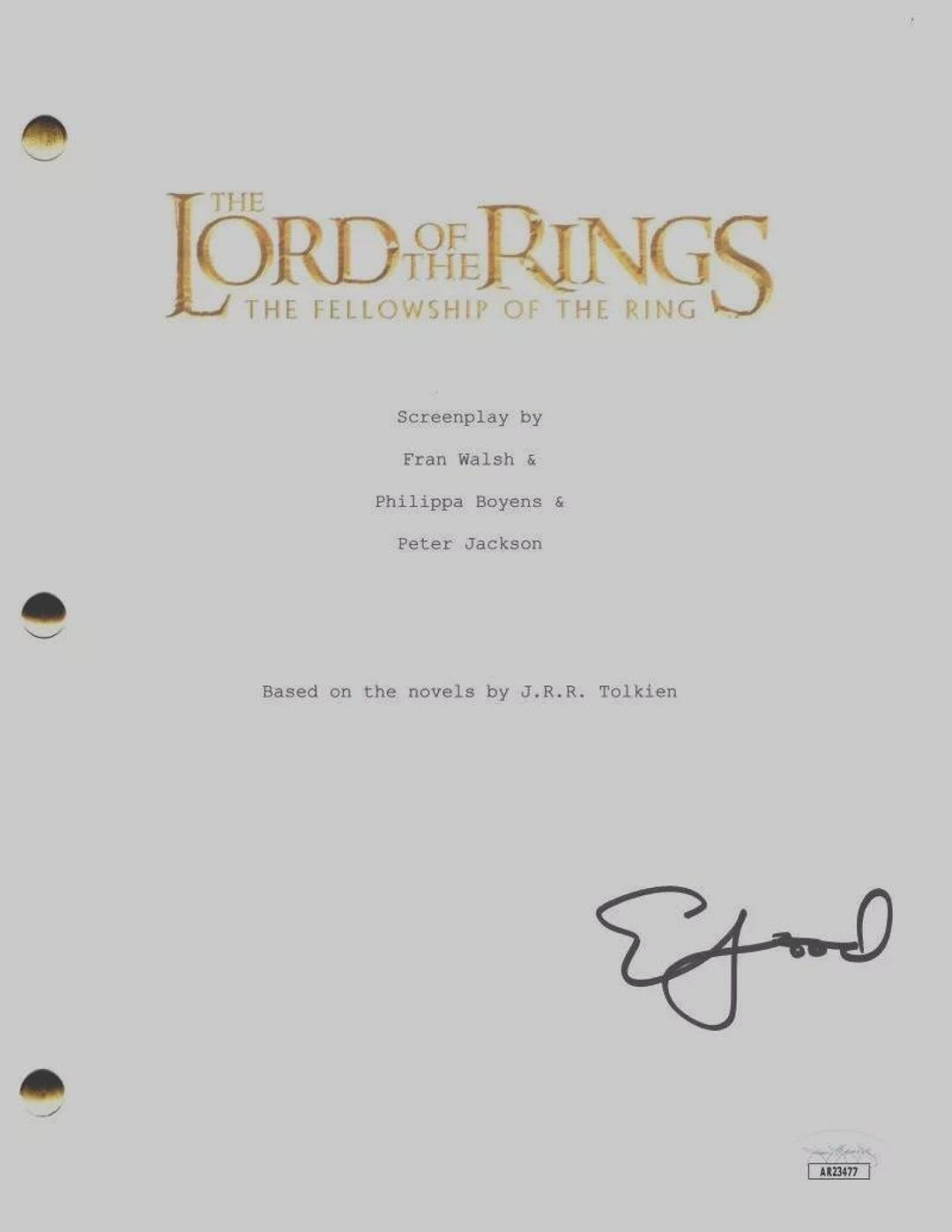 Guión de la película El señor de los anillos La comunidad del - Main Image