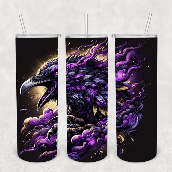 Raven Purple & Gold- Sublimation wrap- Digital File