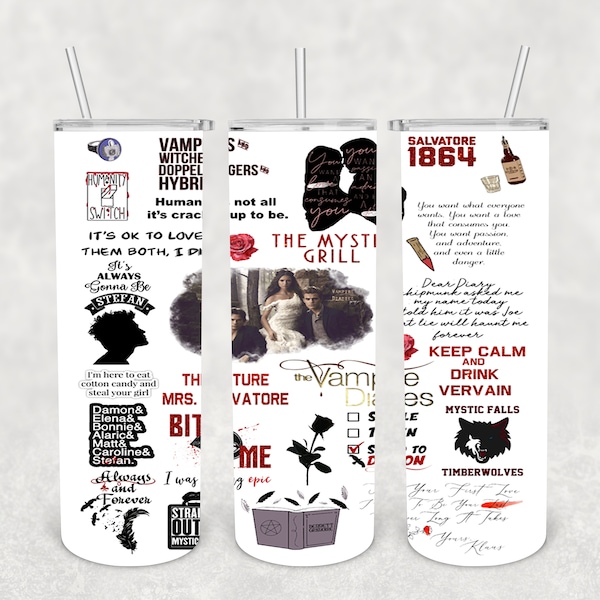 Vampire Diaries -Sublimation Wrap - DIGITAL FILE