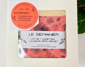 Ready-to-offer beauty box: 7 make-up remover wipes + accessories