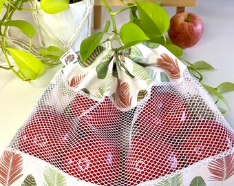 Cloth net bulk bag for the transport and storage of fruits and vegetables