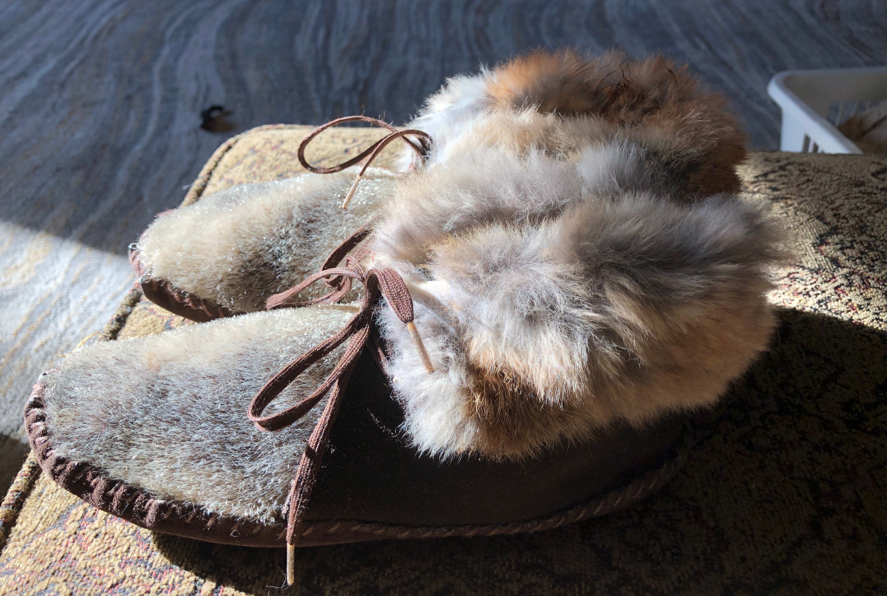 Deerskin Lined Softsole Buffalo Hide Moccasin