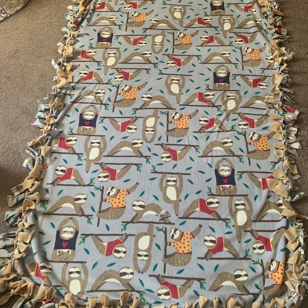 No Sew Fleece Blanket Kits Etsy