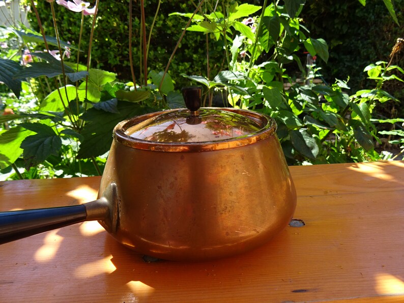 COPPER COOKING POT 3.15 Solid Copper Pot With Lid Mid Etsy