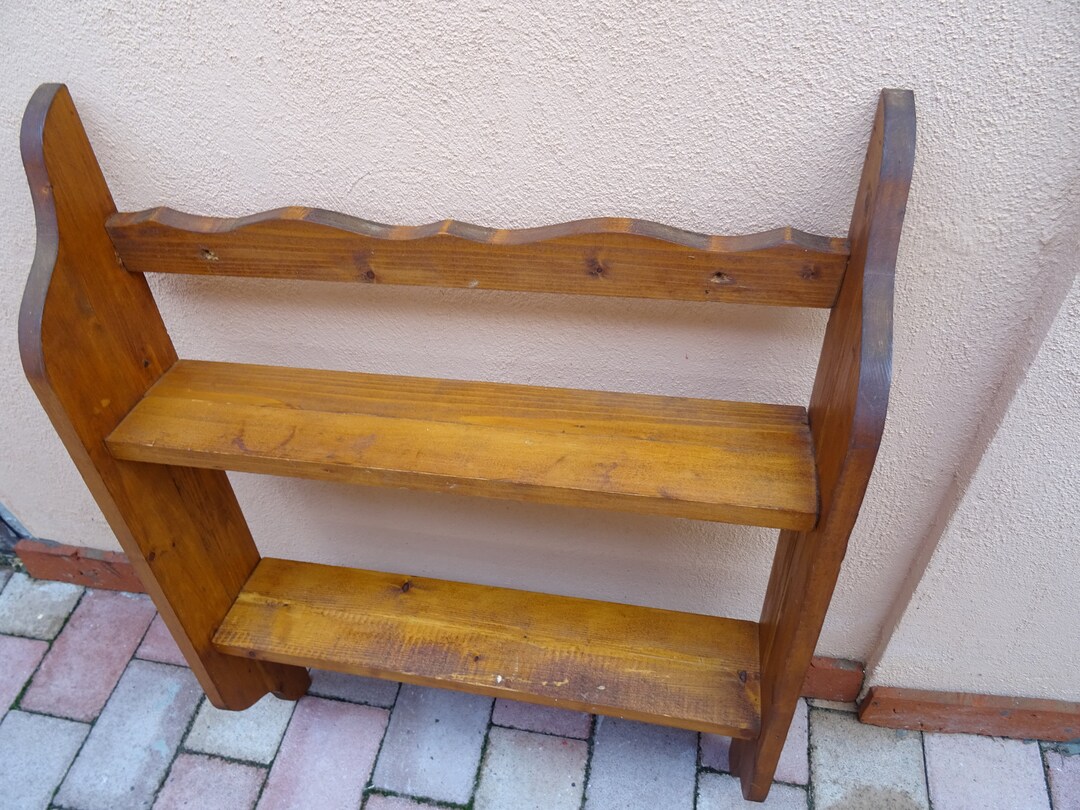 LARGE WOODEN SPICE Rack 31 X 23 1/2 Wall Mounted Etsy