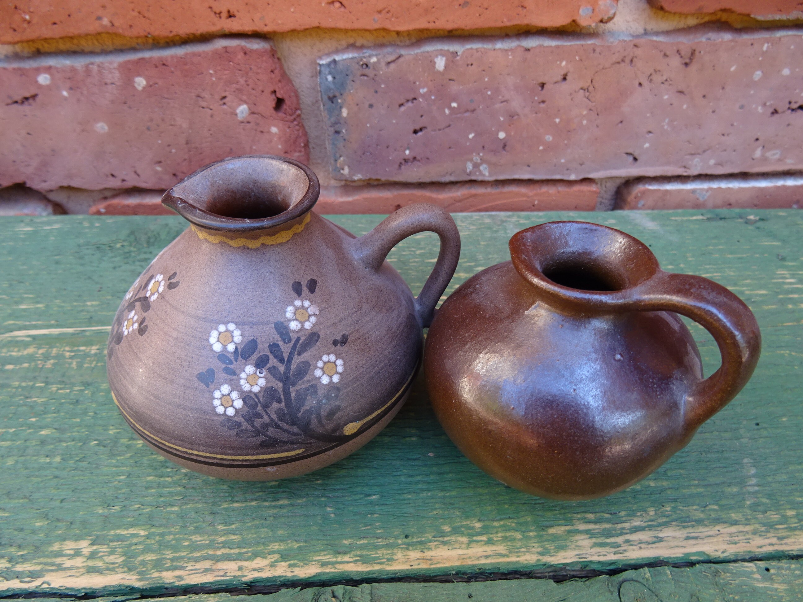 SMALL BROWN VASES 4 Ceramic Studio Pottery Traditional Etsy UK