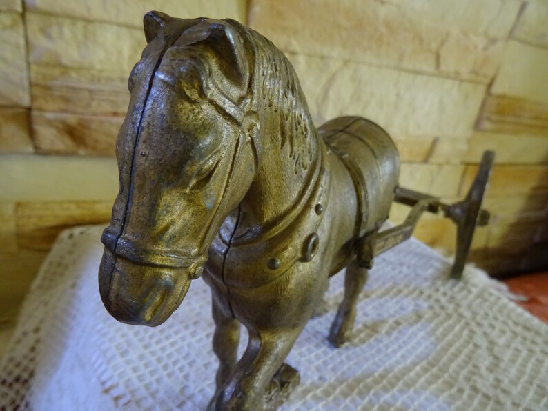 vintage brass horse statue