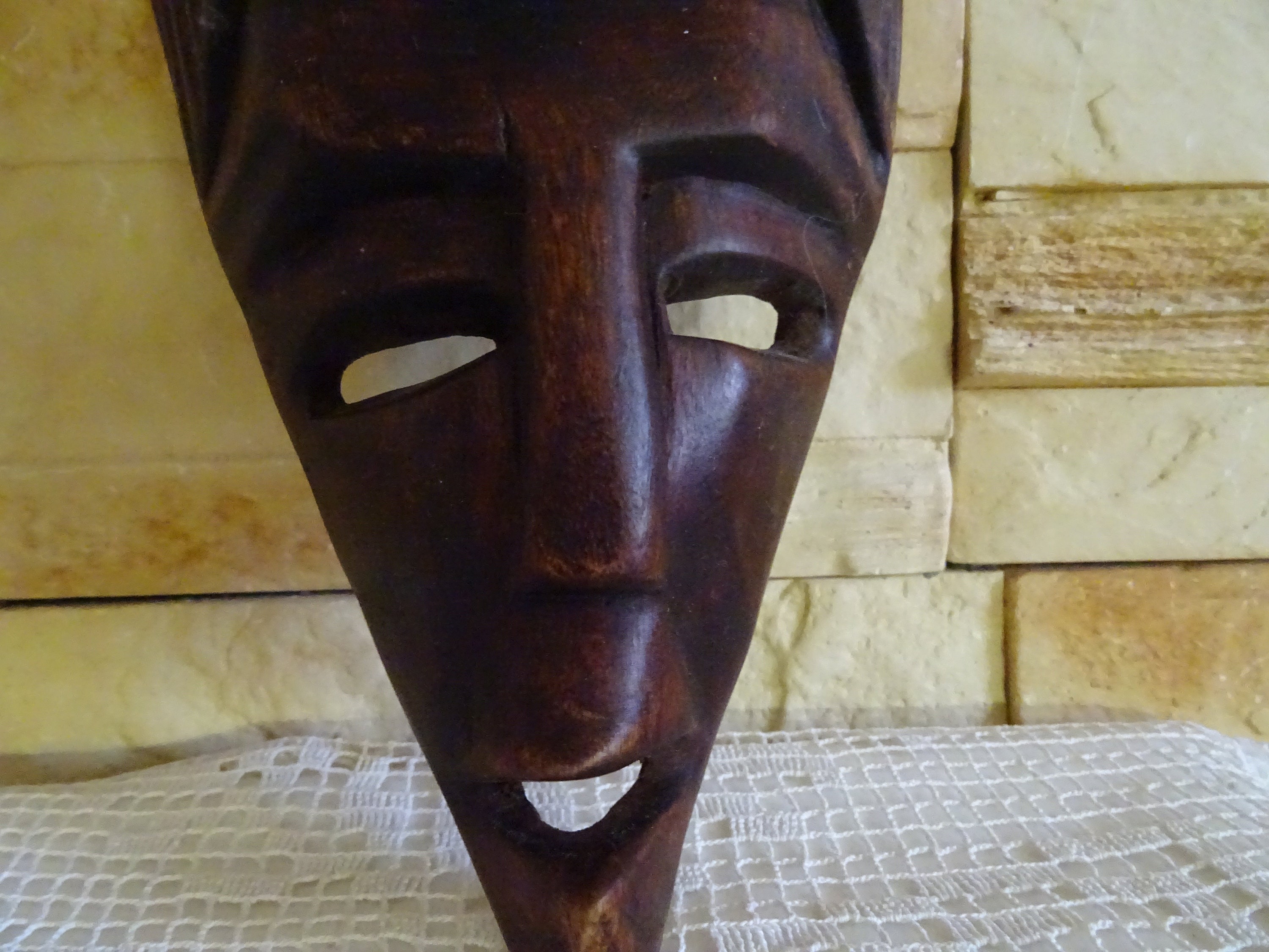 CARVED FACE MASK 11.81 Solid Wood Wall Hanging Face Etsy