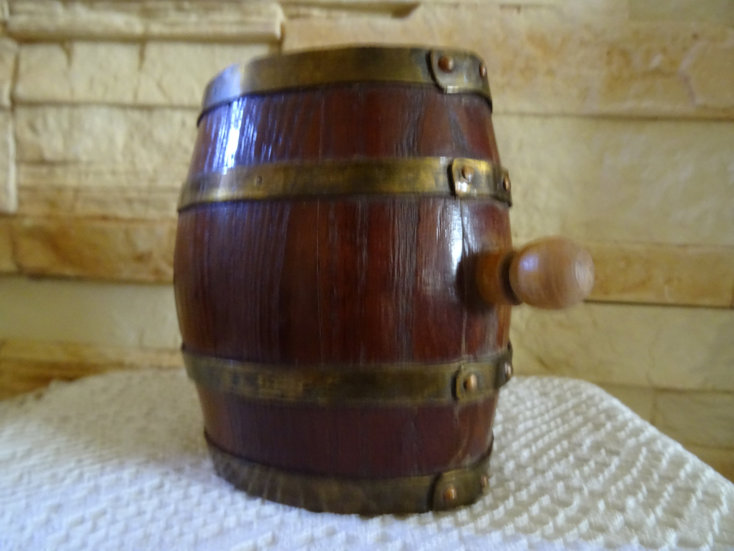 Vintage Wooden Barrel Keg 4 1/3 Cask Garden Decor Rustic Etsy