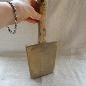 WOODEN LAUNDRY BEATER Length: 16 1/2&quot; Handmade Paddle -  Antique Farmhouse Carved Rustic Primitive Kitchen Decor