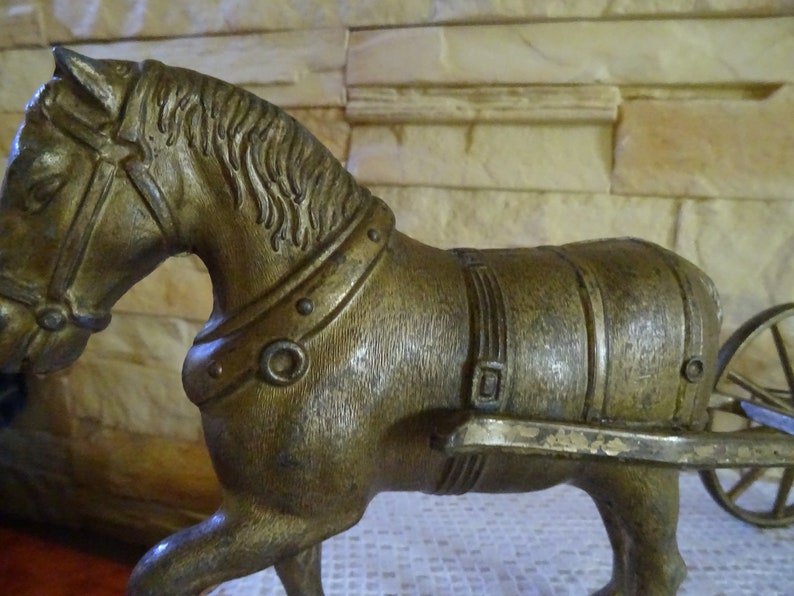 vintage brass horse statue
