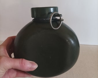 MILITARY WATER BOTTLE 6 " Green Army Flask -Water Canteen -Aluminum Flask- Accessory Soldier-Military Supplies