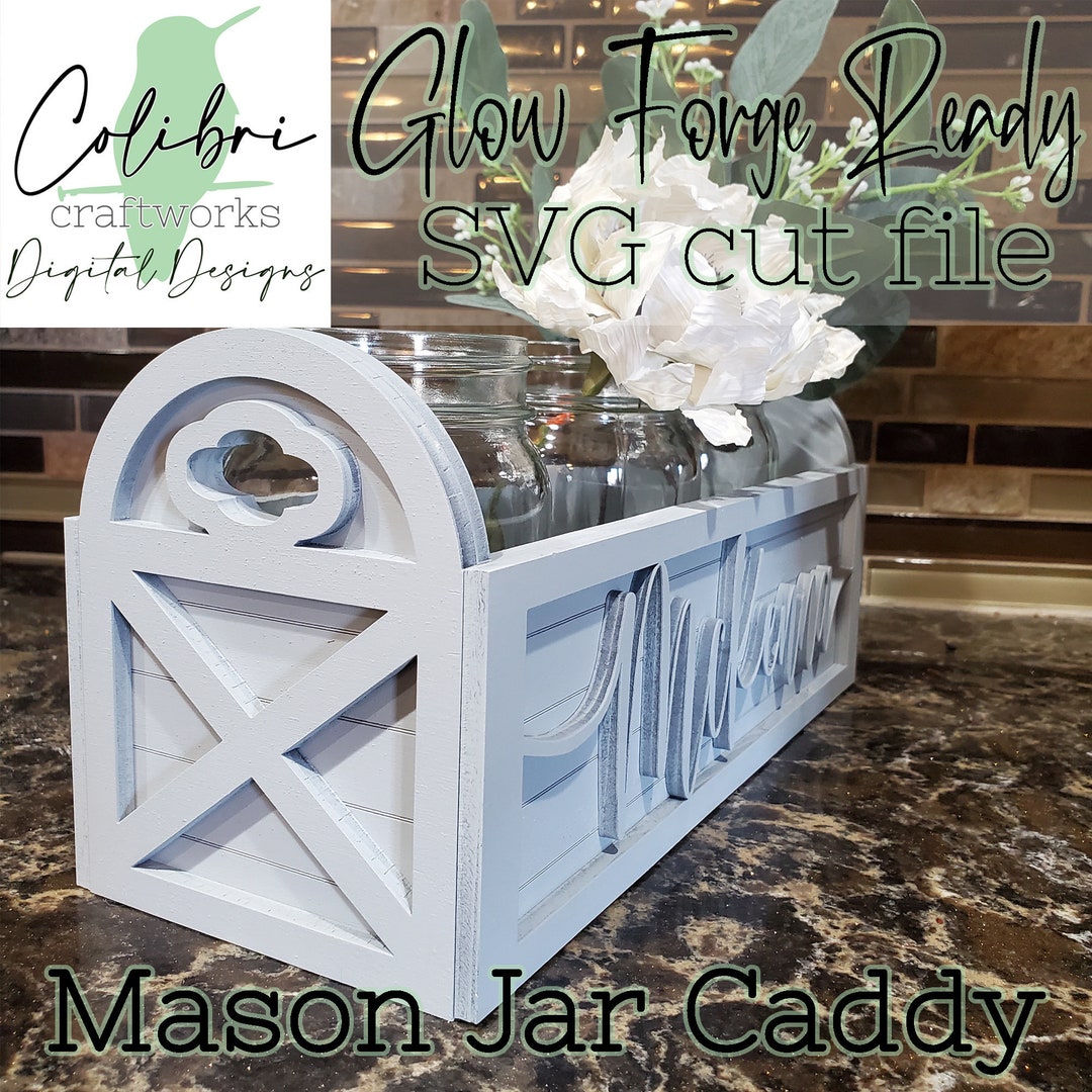 Rustic Mason Jar Caddy Digital Cut File (no Font/wording Included ...
