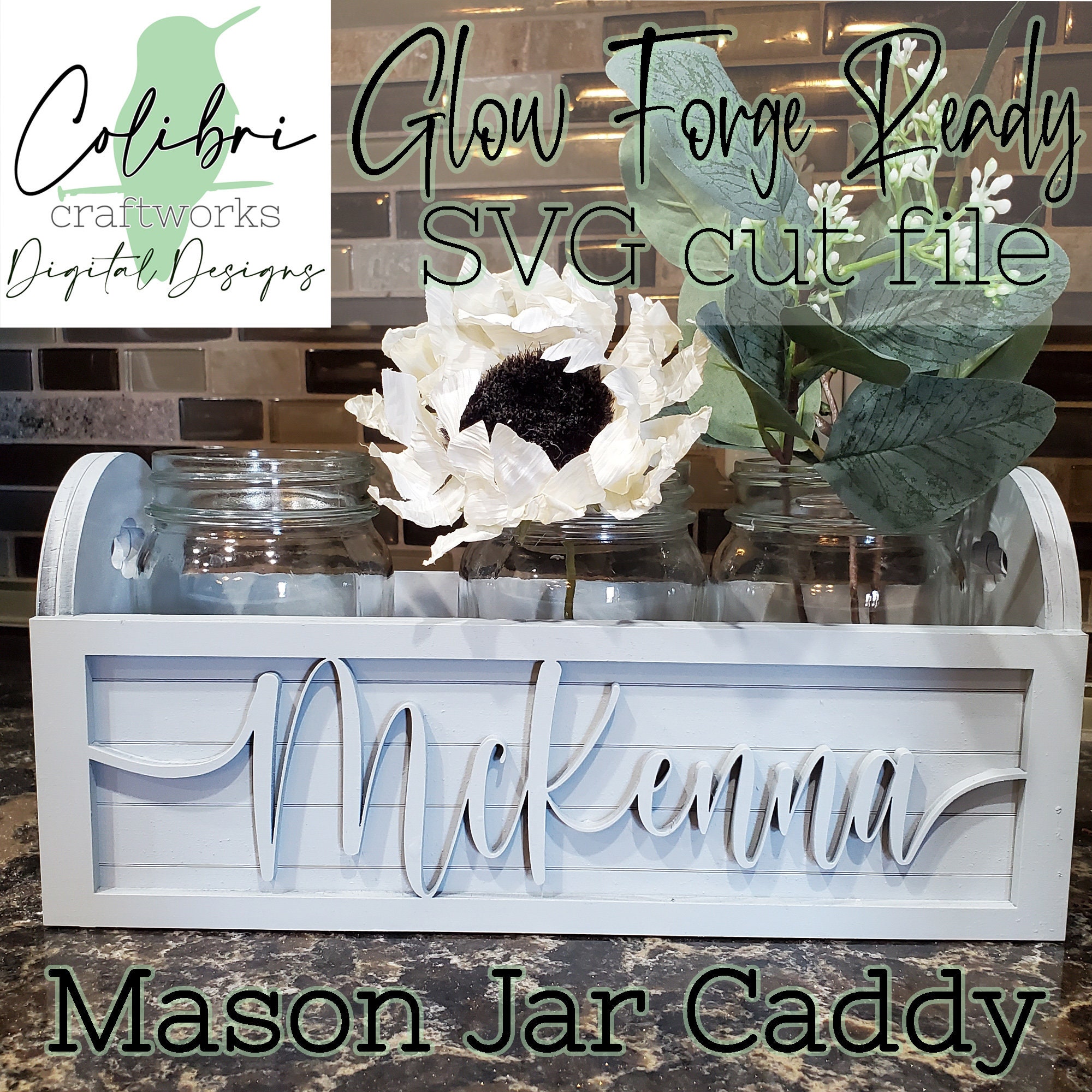 Rustic Mason Jar Caddy Digital Cut File (no Font/wording Included ...