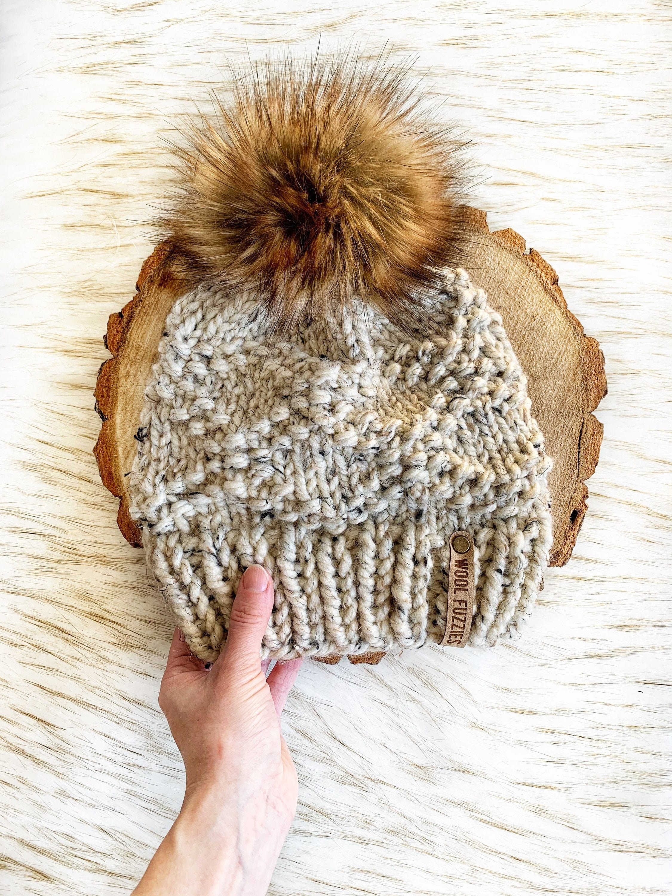 Hat, Chunky Knit Beanie, Wool Knit Hat 