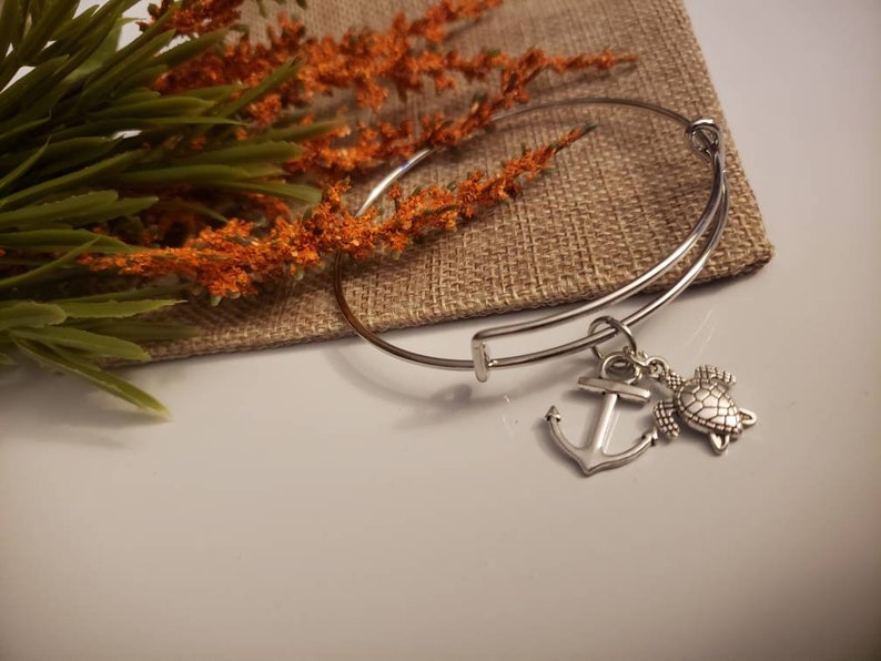 Double Charm Anchor Bangle