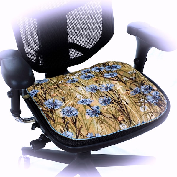 Seat cushion for for office chair Less sitting fatigue Designed to keep legs and back healthy For home office For students Brown Tapestry