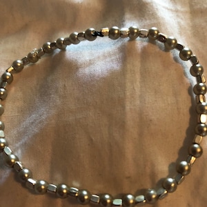 Handmade silver beaded bracelet
