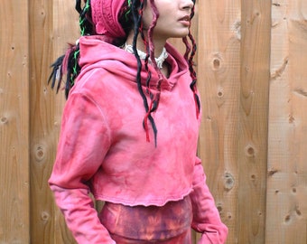 Sudadera con capucha Raspberry Crop * Tie Dye * Hippie * Bambú * Algodón Orgánico