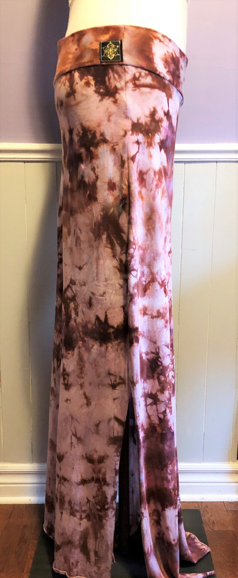 Desert Rose Double Slit Skirt Festival Fashion Organic Clothing Goa Clothing * Hippie Tie Dye Clothing