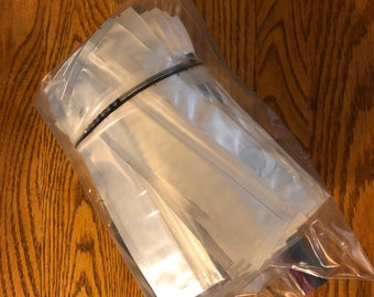 100- 7”x3” Clear/White Mylar Bags