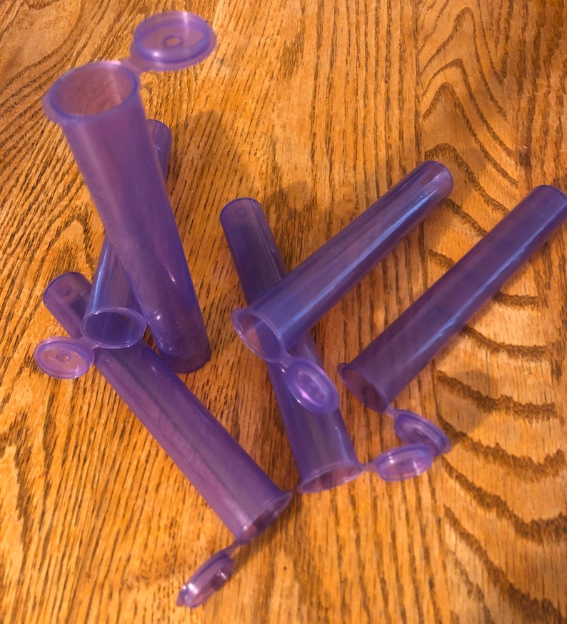 50 Pack 109mm Snap Cap Tube Translucent Violet Etsy