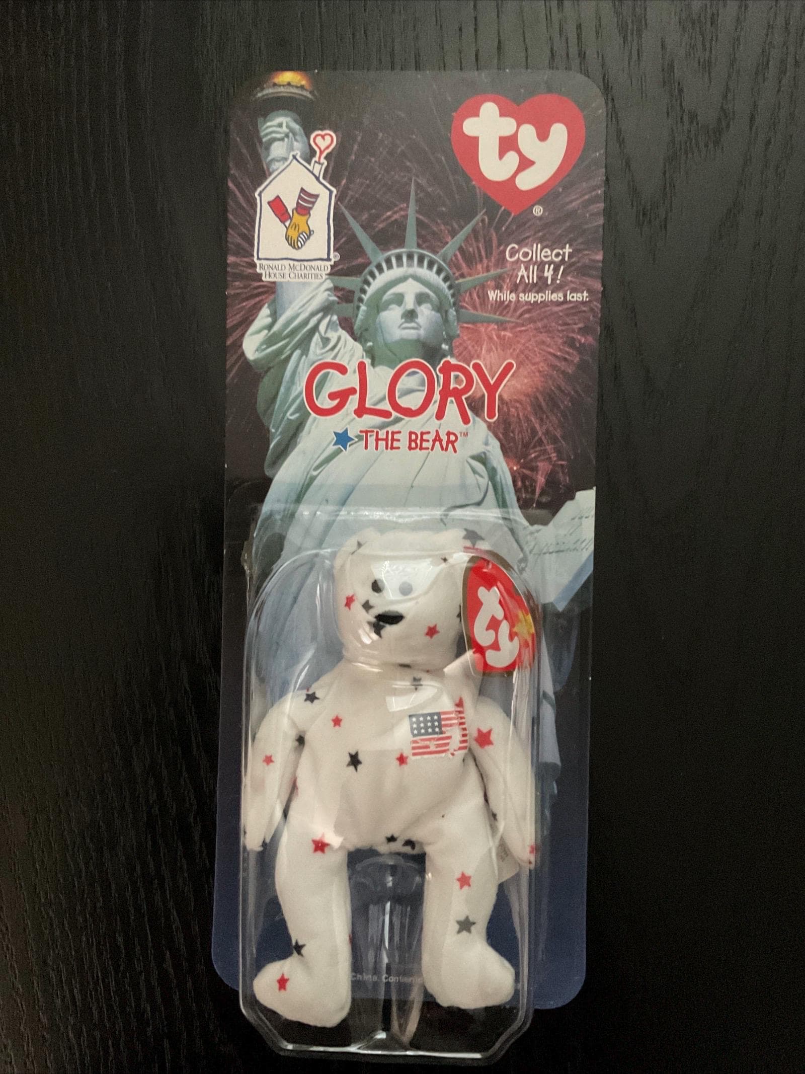 GLORY the Bear- 1999 Mcdonalds Ty Beanie Baby Rare W/tag Error