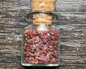 California Big Sur River (Almandine) Garnet  (1ml Glass Jar)