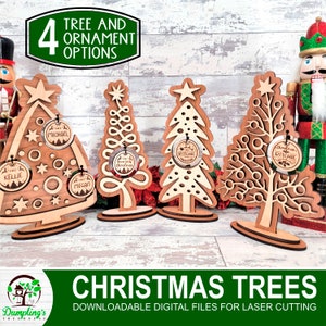 Layered Christmas Tree Set-Personalized | Laser Ready File | Glowforge File | Commercial Use