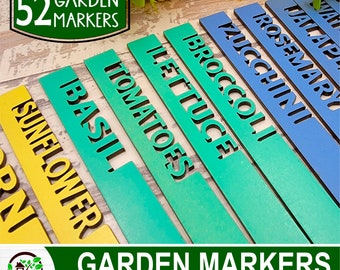 52 Garden Markers-Premium Laser Ready File