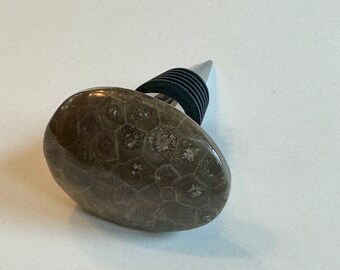 Petoskey Stone Wine Stopper