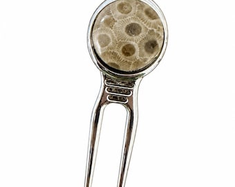 Petoskey Stone Golfball Marker Reparaturwerkzeug - Clip on Style