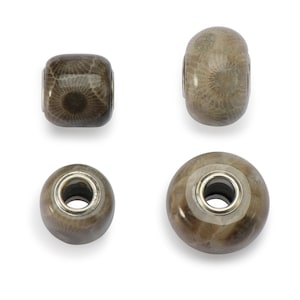 Perle Petoskey avec argent sterling - Choisissez votre taille