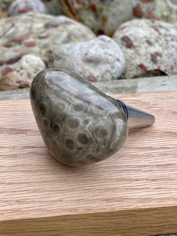 Petoskey Stone Wine Stopper