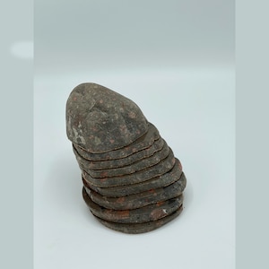 Chocolate Puddingstone Rock Coaster Set Handcrafted in Michigan