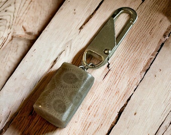 Petoskey Stone Zipper Pull