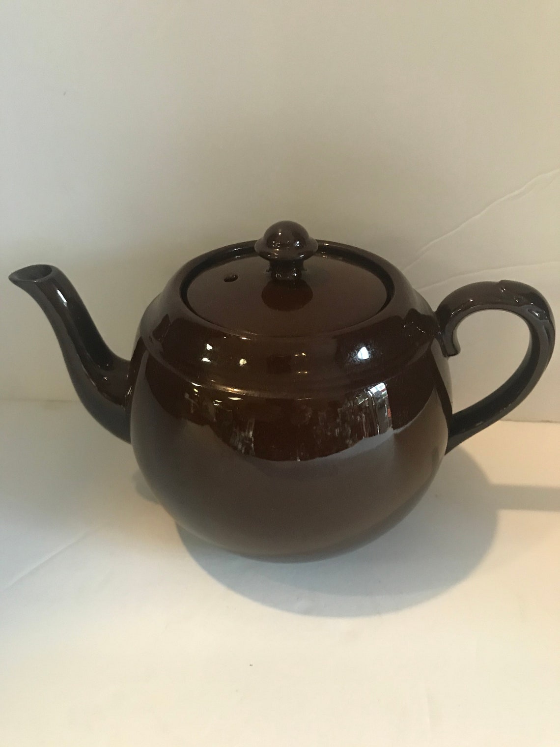 Vintage Gibsons Dark Brown Tea Pot. Made in England. Etsy