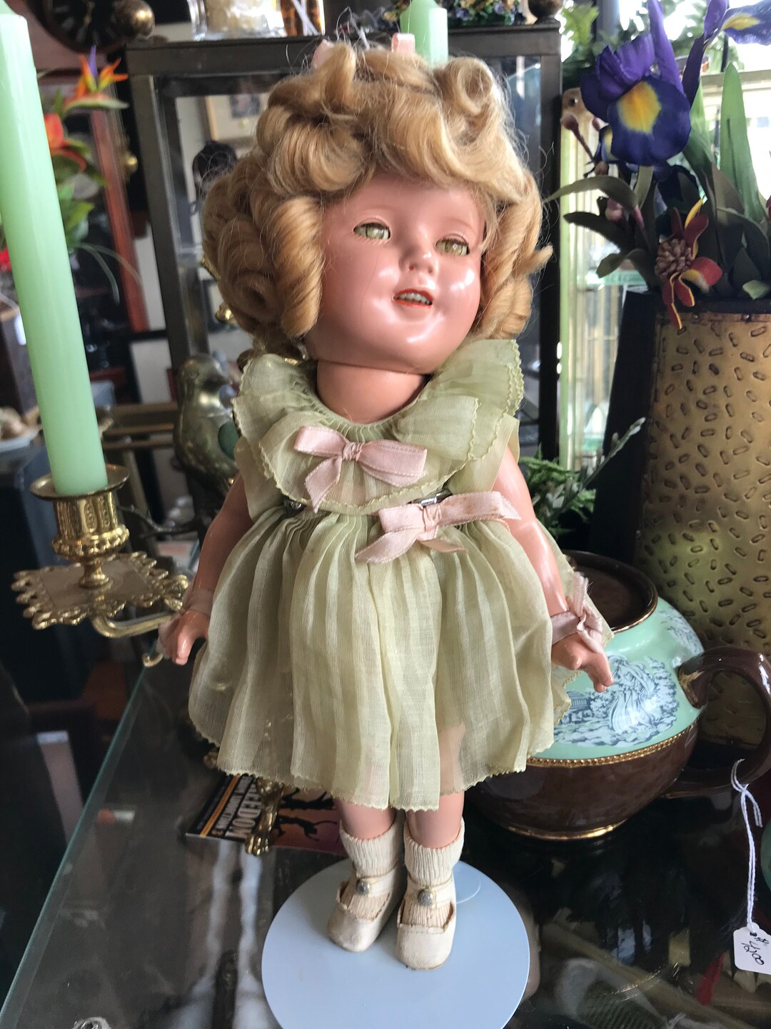 Shirley Temple Doll. Circa 1930s. Original Composition Doll. 13 Tall