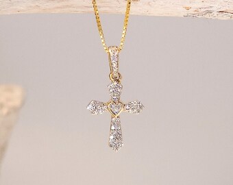 Small Diamond Cross Pendant