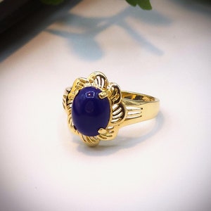 Lapis Lazuli Vintage Style 14k Ring
