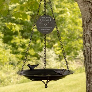 Mother Memorial Bird Bath | Personalized Memorial Gift | Custom Sympathy Garden Decor | Mom Remembrance Outdoor Decor | Sympathy Birdbath