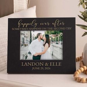 Second Marriage Picture Frame | Personalized Second Marriage Photo Frame | Second Marriage Wedding Gift | Remarried Couple Picture Frame