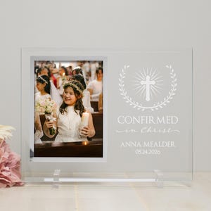 Confirmation Picture Frame | Personalized Confirmation Gift for Girls | Boy Confirmation Gift | Religious Confirmed in Christ Pcture Frame