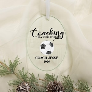 Soccer Coach Ornament | Personalized Soccer Ornament Gift for Coach | Christmas Gift for Soccer Coach | Soccer Coach Thank You Gift