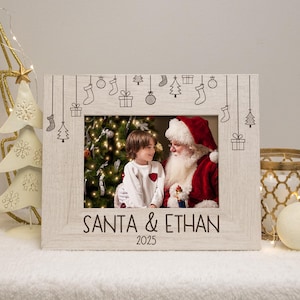 Santa and Me Christmas Picture Frame | Christmas Santa 2025 Photo Frame | Personalized Christmas Frame | Christmas Photo Display Gift