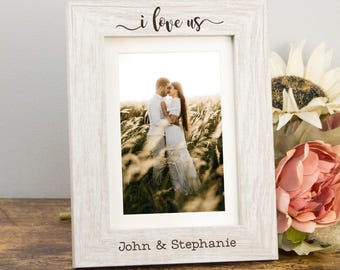 Personalized I Love Us Picture Frame | Custom Picture Frame for Boyfriend or Girlfriend | Valentine's Day Gift for Him | Anniversary Gift